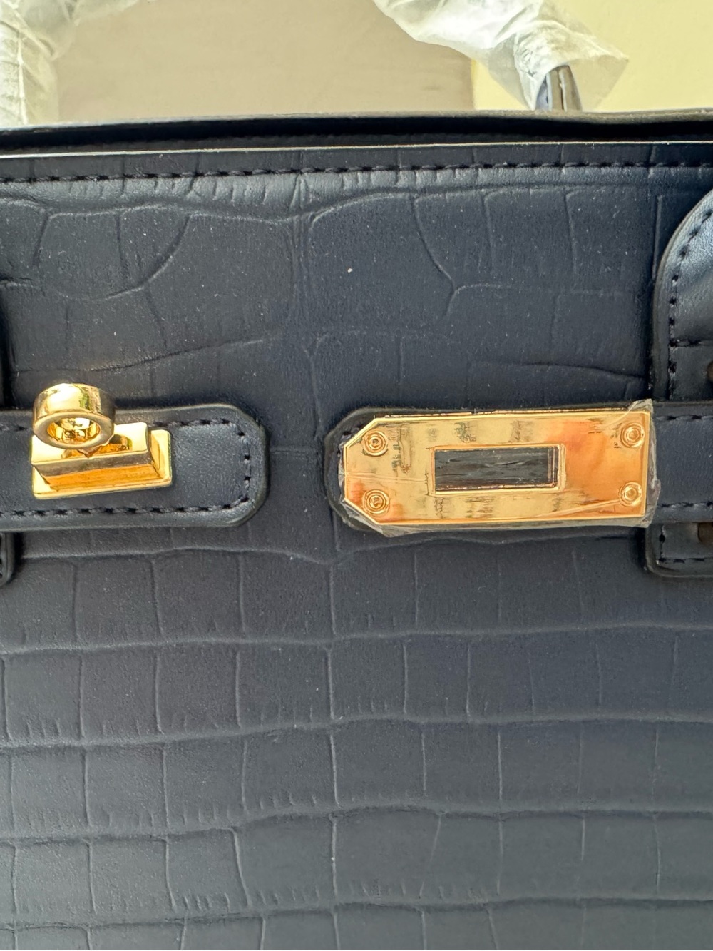 Love luxury style handbag blue crocodile leather - BRAND NEW with shoulder strap - Picture 10 of 10